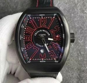 Franck Muller Vanguard Mens Yachting V45 DLC/LE Black/Red ZF MY9015