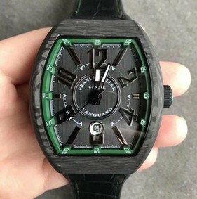 Vanguard Automatic Carbon Black/Green Carbon Dial on Black Nylon/Rubber Strap NH35A