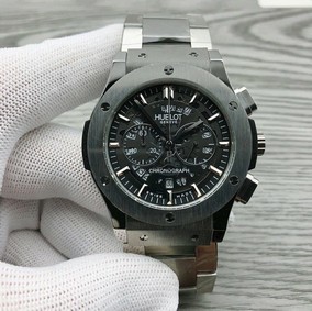 Hublot Chrono Silver Hight Version On SS Steel Strap