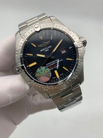 Breitling Avenger Black Dial High Version on SS Strap