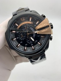 Diesel Full Black Bronze on Black SS Strap