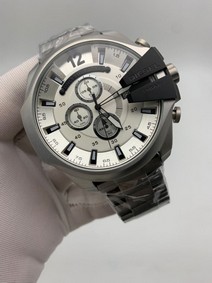 Diesel Grey Case White Dial On Grey SS Strap