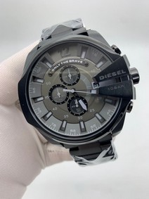 Diesel Full Black On Black SS Strap Mega Shief