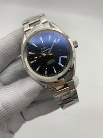 Omega Seamaster Black Dial on Steel Strap