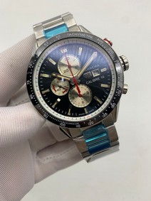 Tag Heuer Black Dial Chrono on SS Strap
