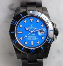 ROLSUB0321 - Blaken Submariner Date Blue PVD/SS V6F A2824