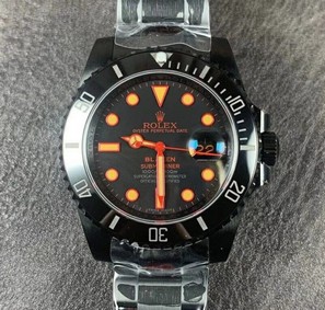 ROLSUB0321 - Blaken Submariner Date Black PVD/SS V6F A2824