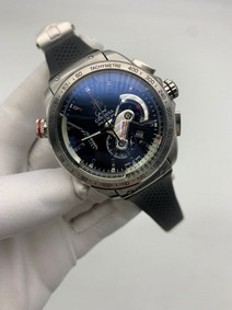 Tag Heuer Silver Case Full Black on Black Strap