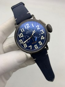 Zenith Pilot Black Case Blue Dial Chrono