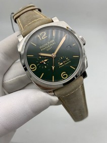 Panerai Radiomir GMT Green Dial on Grey Strap