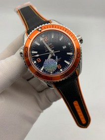 Omega Seamaster Black Dial Orange Bezel