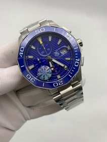 Tag Heuer Blue Dial Chrono on SS Strap