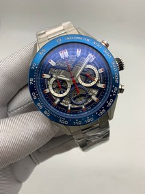 Tag Heuer Blue Dial Chrono on SS Strap
