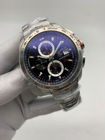 Tag Heuer Black Dial Chrono on SS Strap