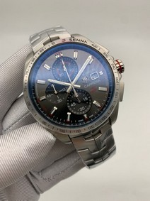 Tag Heuer Black Dial Chrono on SS Strap