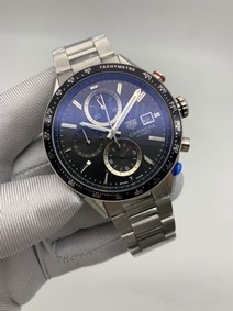 Tag Heuer Black Dial Chrono on SS Strap