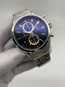 Tag Heuer Black Dial Chrono on SS Strap