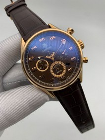 Tag Heuer Brown Gold Dial Chrono on Brown Leather Strap