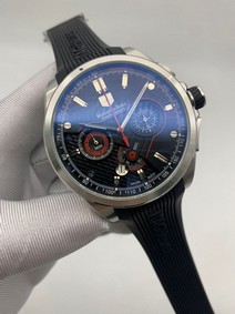 Tag Heuer Mersedes Benz Chrono Black on Black Rubber Strap
