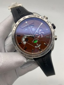 Tag Heuer SLS Brown Dial on Black Strap