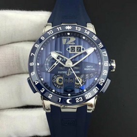 Executive El Toro SS TWA 1:1 Best Edition Blue Dial on Blue Rubber Strap Swiss UN-32