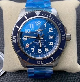 SuperOcean II 44mm 1:1 Best Edition Blue Dial on SS Bracelet