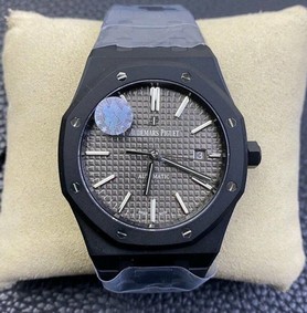 Royal Oak 41mm 15400 DLC ZF 1:1 Best Edition Gray Textured Dial on DLC Bracelet A3120
