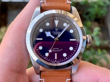 Black Bay 41 LF 1:1 Best Edition Blue Dial on Brown Leather Strap A2824