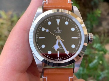 Black Bay 41 LF 1:1 Best Edition Black Dial on Brown Leather Strap A2824