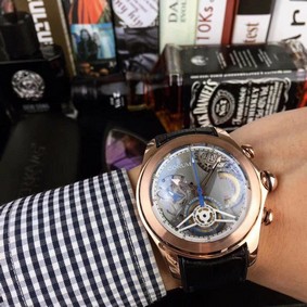 Corum Babble Gold Case Skeleton Tourbilon Black