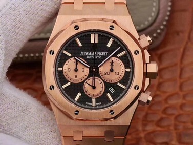 AP0569A - Royal Oak Chronograph 1:1 Best Edition 26331ST RG/RG Black