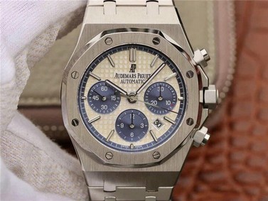 AP0608C - Royal Oak Chronograph 1:1 Best Edition 26331ST SS/RU Wht/Blue
