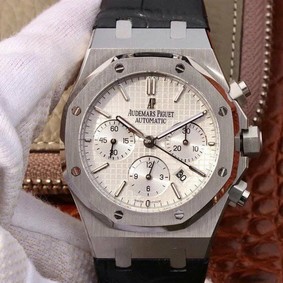 AP0608A - Royal Oak Chronograph 1:1 Best Edition 26331ST SS/LE White