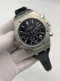 Audemars Piguet Black Dial Chrono High Version Rubber Strap
