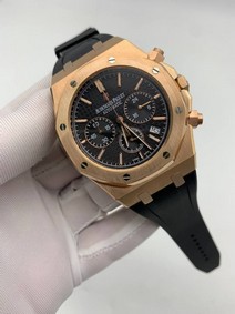 Audemars Piguet Black Dial Chrono High Version Rubber Strap