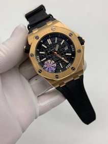 Audemars Piguet Black Dial Diver High Version Rubber Strap