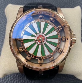 Excalibur Knights of the Round Table II RG 1:1 Best Edition Chessboard Dial on Black Leather Strap MIYOTA 9015