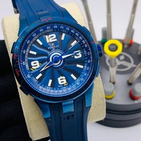 Perrelet Double Rotor Turbine Pilot Blue