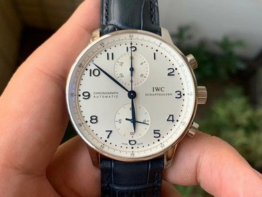 Portuguese Chrono IW371605 ZF 1:1 Best Edition White Dial on Black Leather Strap A69355