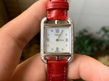 Hermes Cape Cod Ladies RG/LE MOP White Swiss Quartz