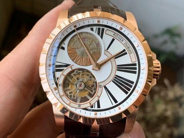 Roger Dubuis Hommage Flying Tourb RDDBHO0568 RG/LE Wht/Wht A Tour