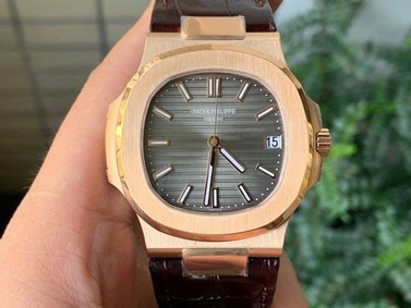 Nautilus 5711/1R PPF 1:1 Best Edition Brown Textured Dial on Brown Leather Strap 324CS