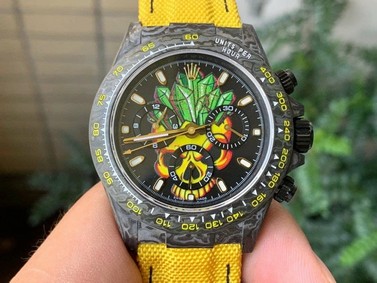 Rolex Daytona DIW Carbon Blue FC/NY Yellow 1:1 Best Edition Version