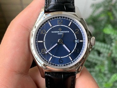 Fiftysix SS 40mm ZF 1:1 Best Edition Blue Dial on Black Leather Strap A1326