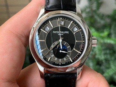 Annual Calendar 5205G GRF Best Edition Gray Dial on Black Leather Strap A324