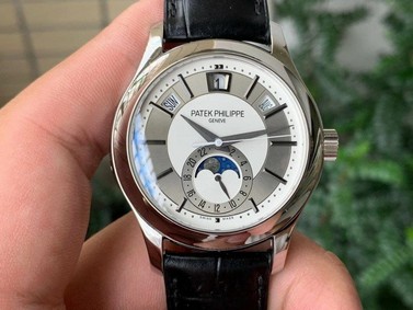 Annual Calendar 5205G GRF Best Edition White Dial on Black Leather Strap A324
