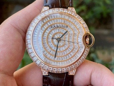 Cartier Ballon Gold Case Diamond 42mm Diam RG/LS