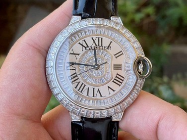Cartier Ballon Gold Case Diamond 42mm Diam SS/LS