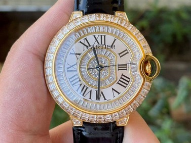 Cartier Ballon Gold Case Diamond 42mm Diam YG/LS