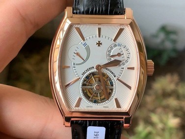 Malte Tourbillon SS Skeleton White Dial on Black Leather Strap 1:1 Best Edition Version